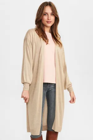 NUBIA LONG CARDIGAN - NOOS - Sesame Melange