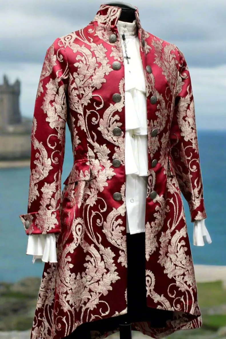 ORDER OF THE DRAGON COAT - BURGUNDY BROCADE