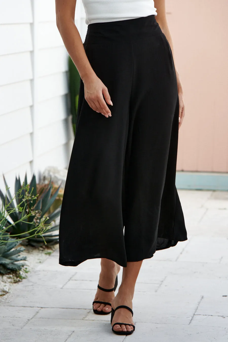 Paris Black Culottes Pants