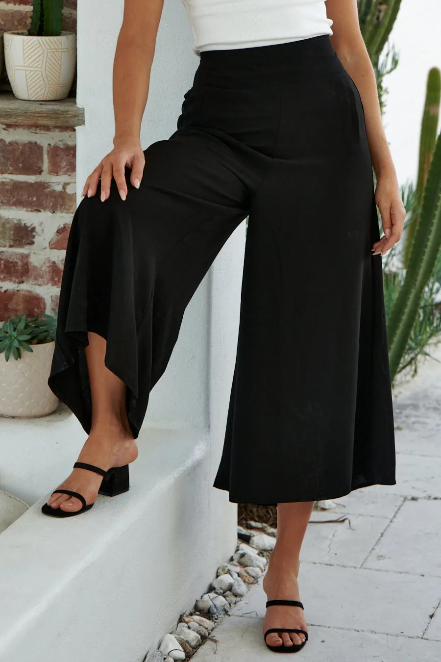 Paris Black Culottes Pants