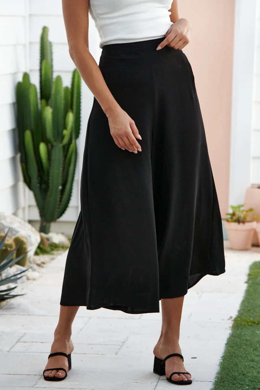 Paris Black Culottes Pants