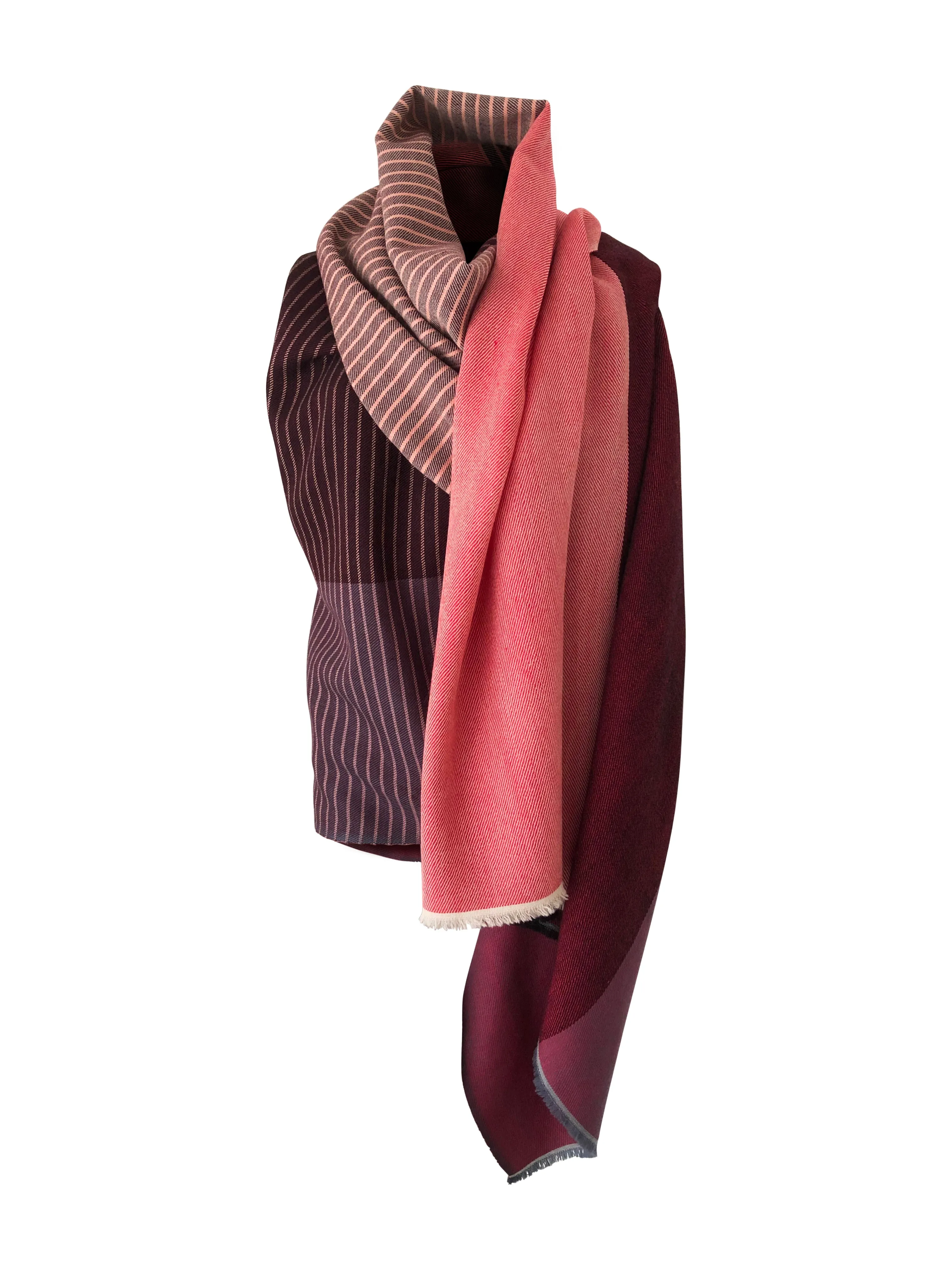 PETITE Light Wool Cape Fusion Red