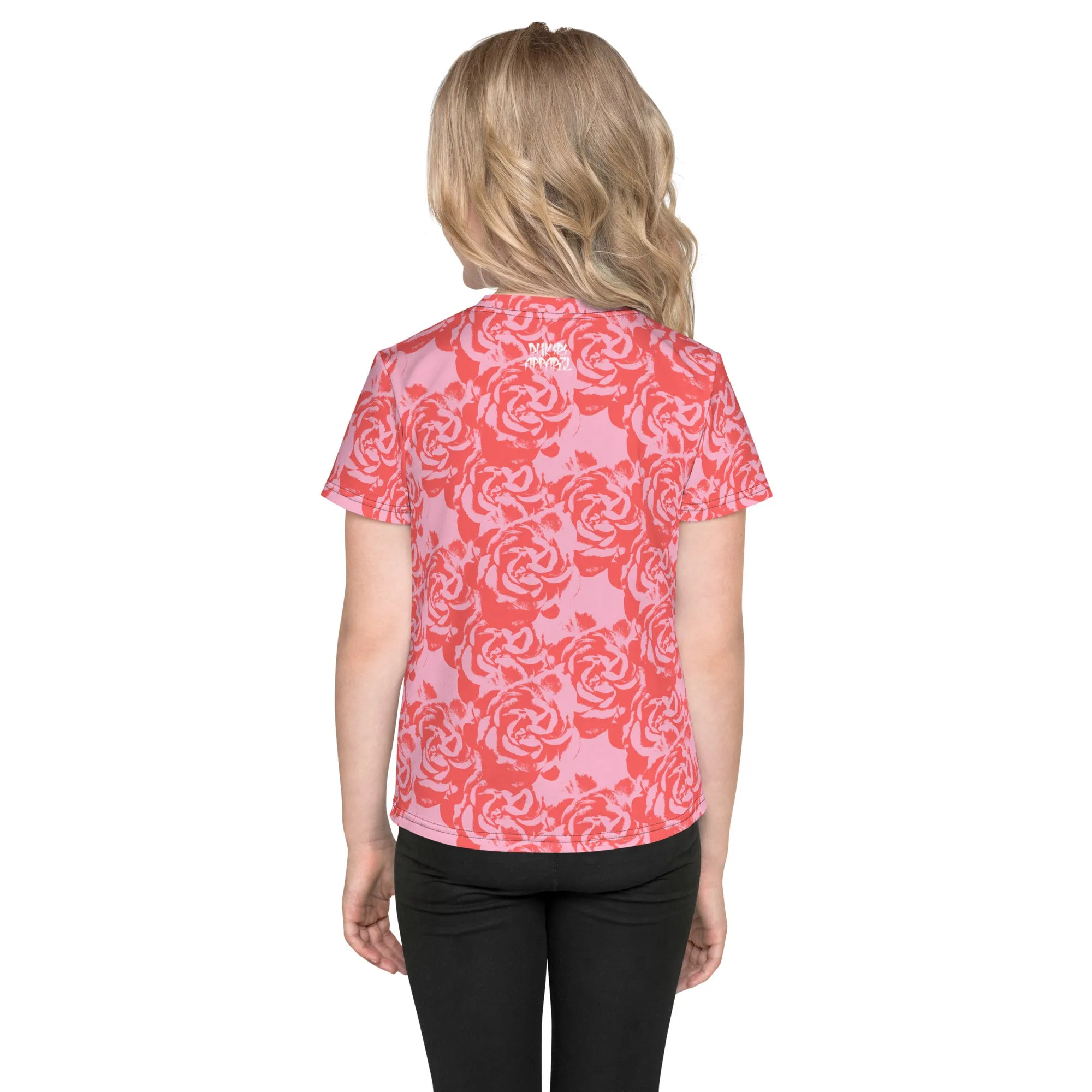 Red Rose Kids Pink crew neck t-shirt