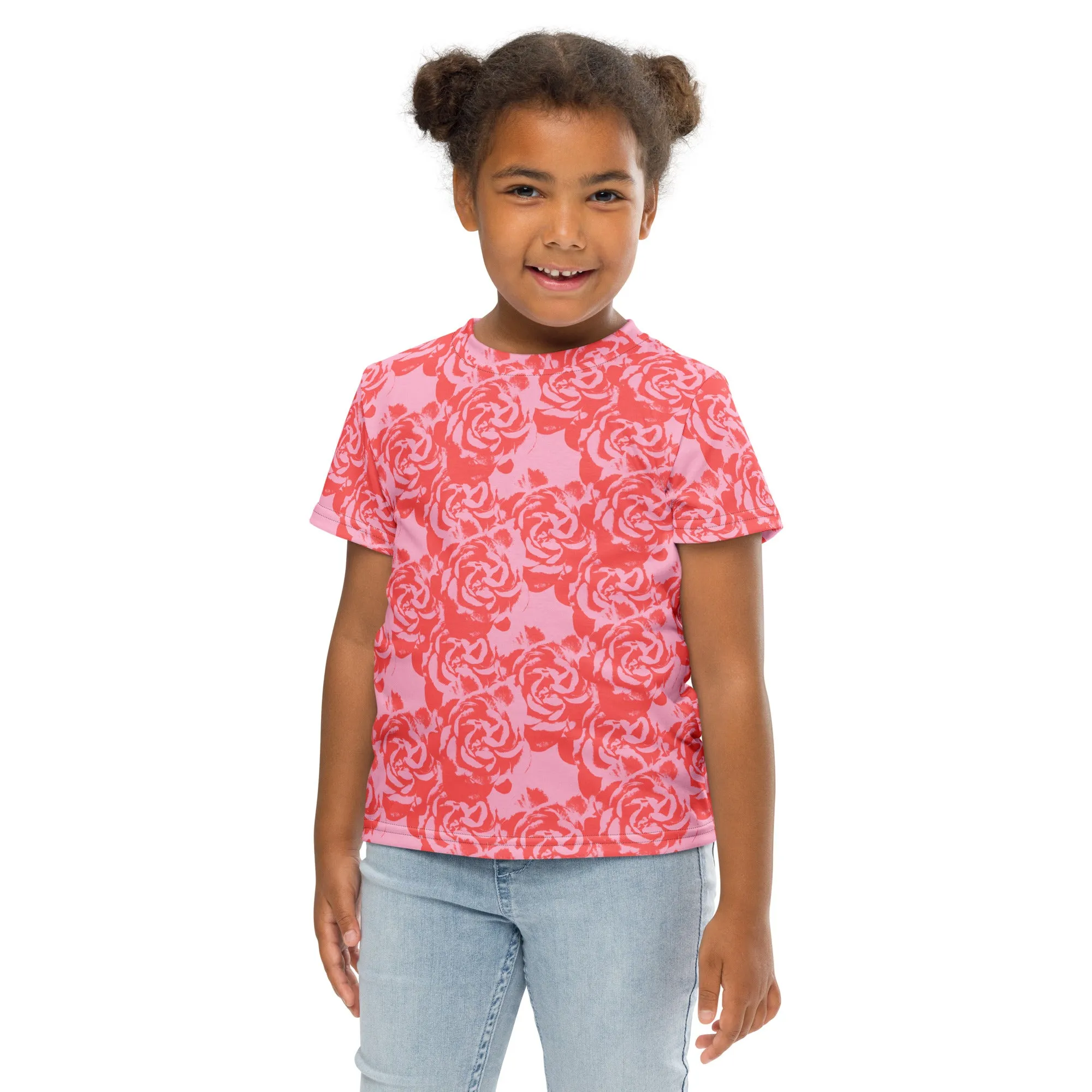 Red Rose Kids Pink crew neck t-shirt