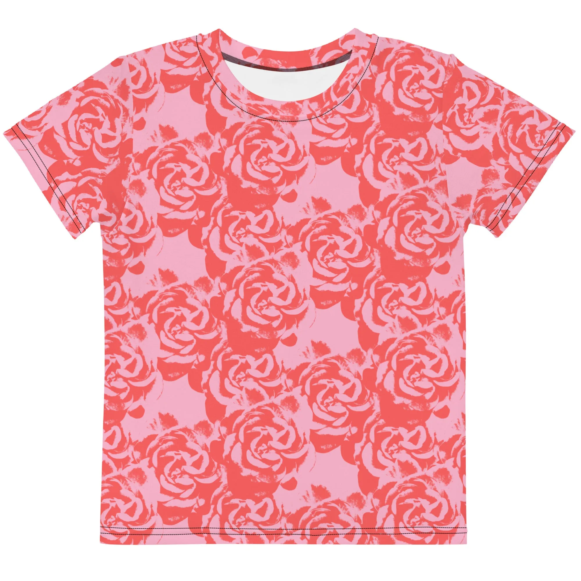 Red Rose Kids Pink crew neck t-shirt