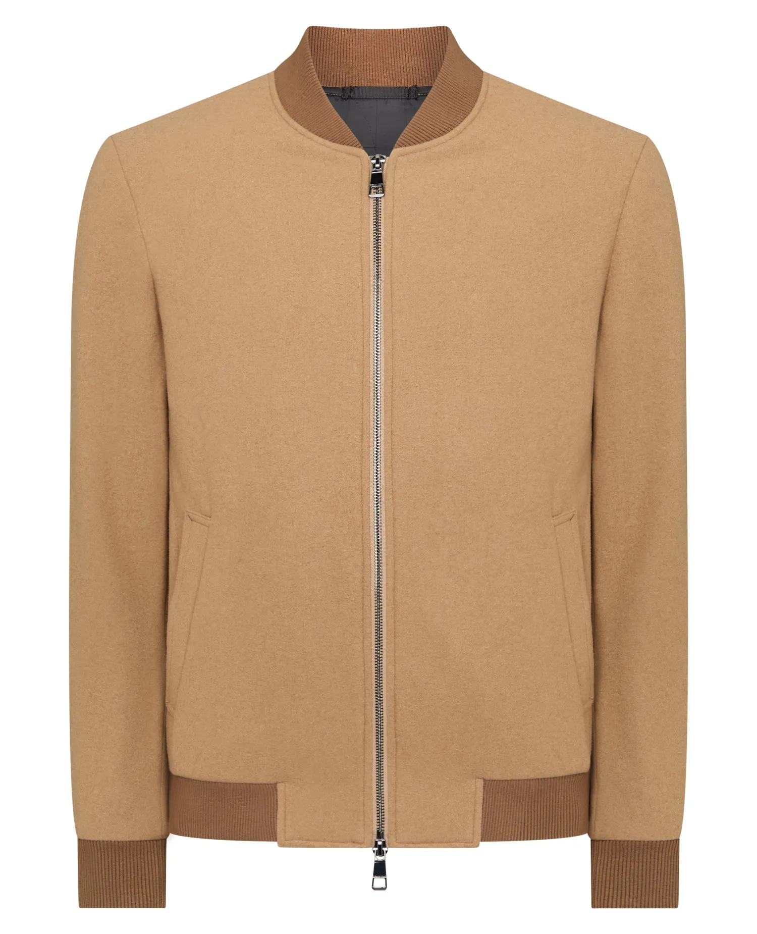 Regular Fit Wool-Blend Bomber Jacket