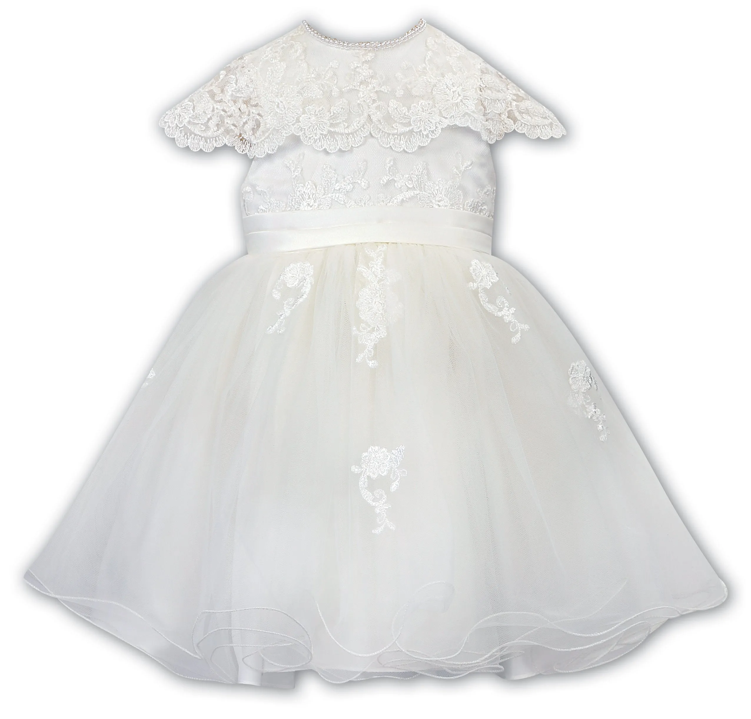 Sarah Louise Ivory Vintage Lace & Tulle Occasion Dress