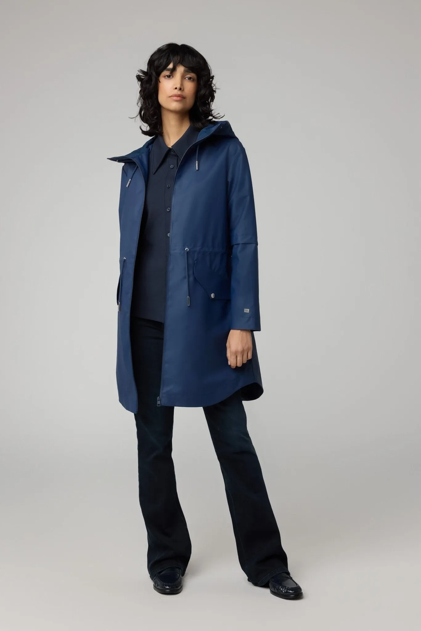 SOIA&KYO SOPHIE - Relaxed A-Line Raincoat With Hood