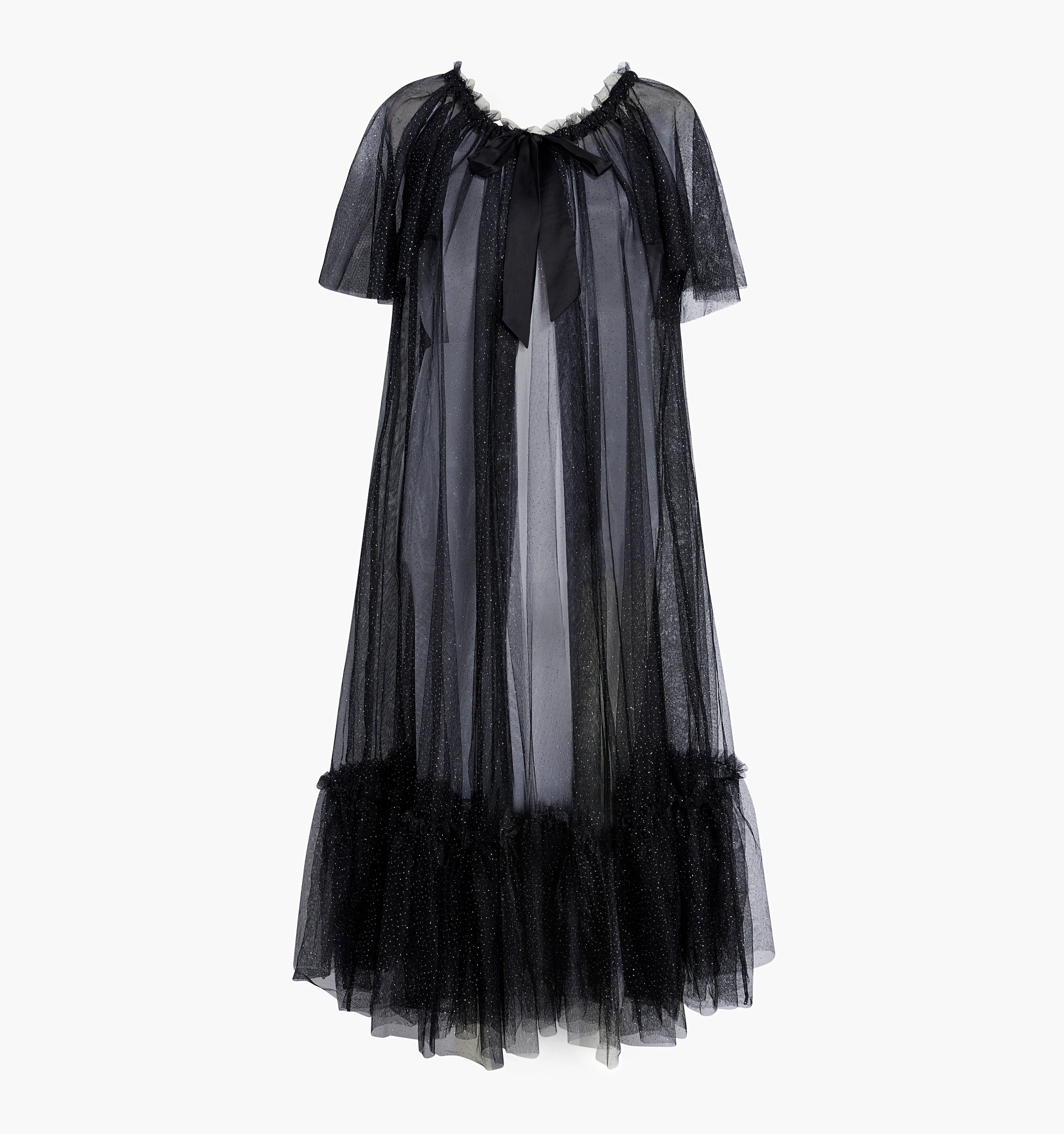 The Tulle Coco Duster - Black Glitter Tulle