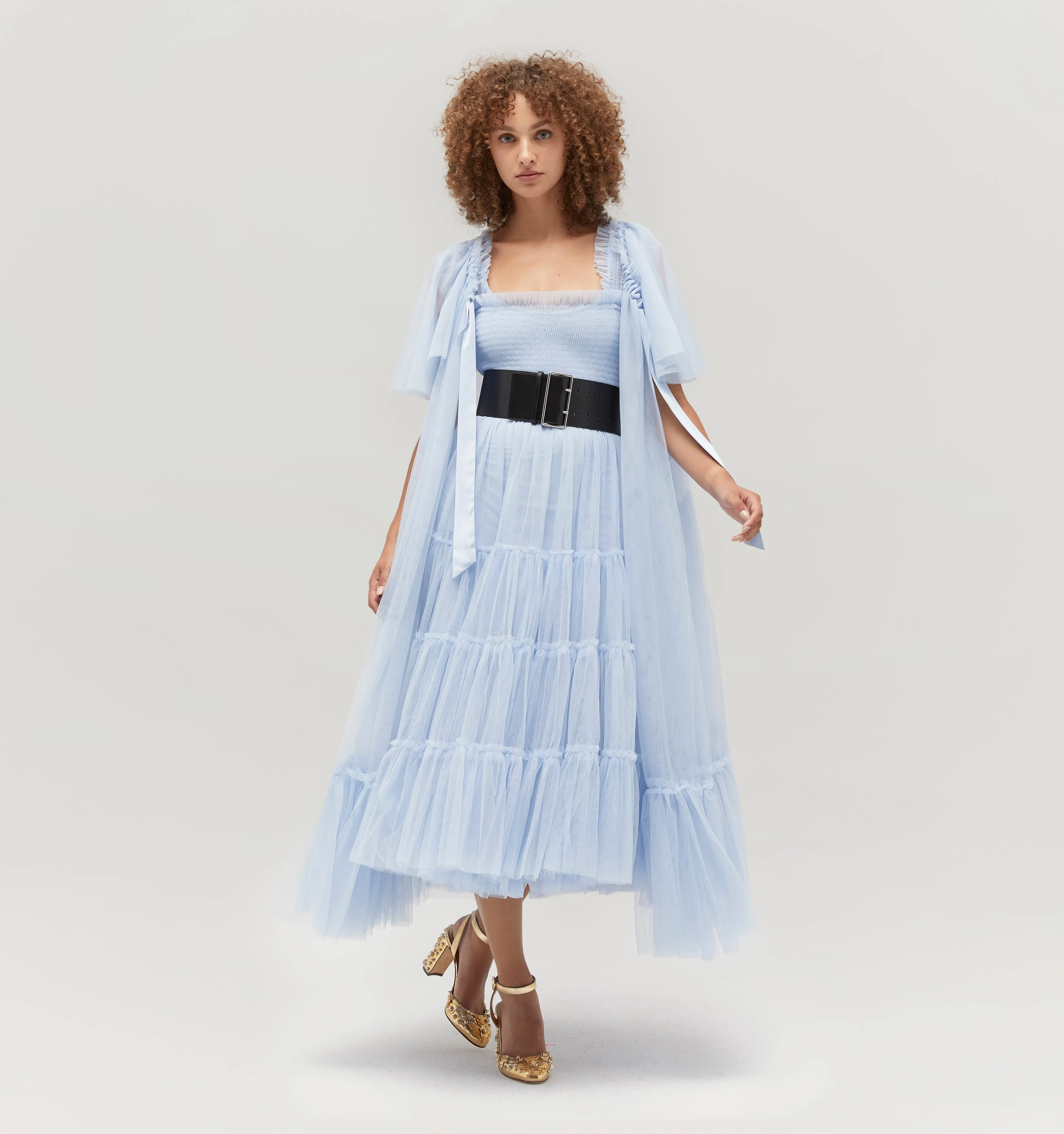 The Tulle Coco Duster - Powder Blue Tulle