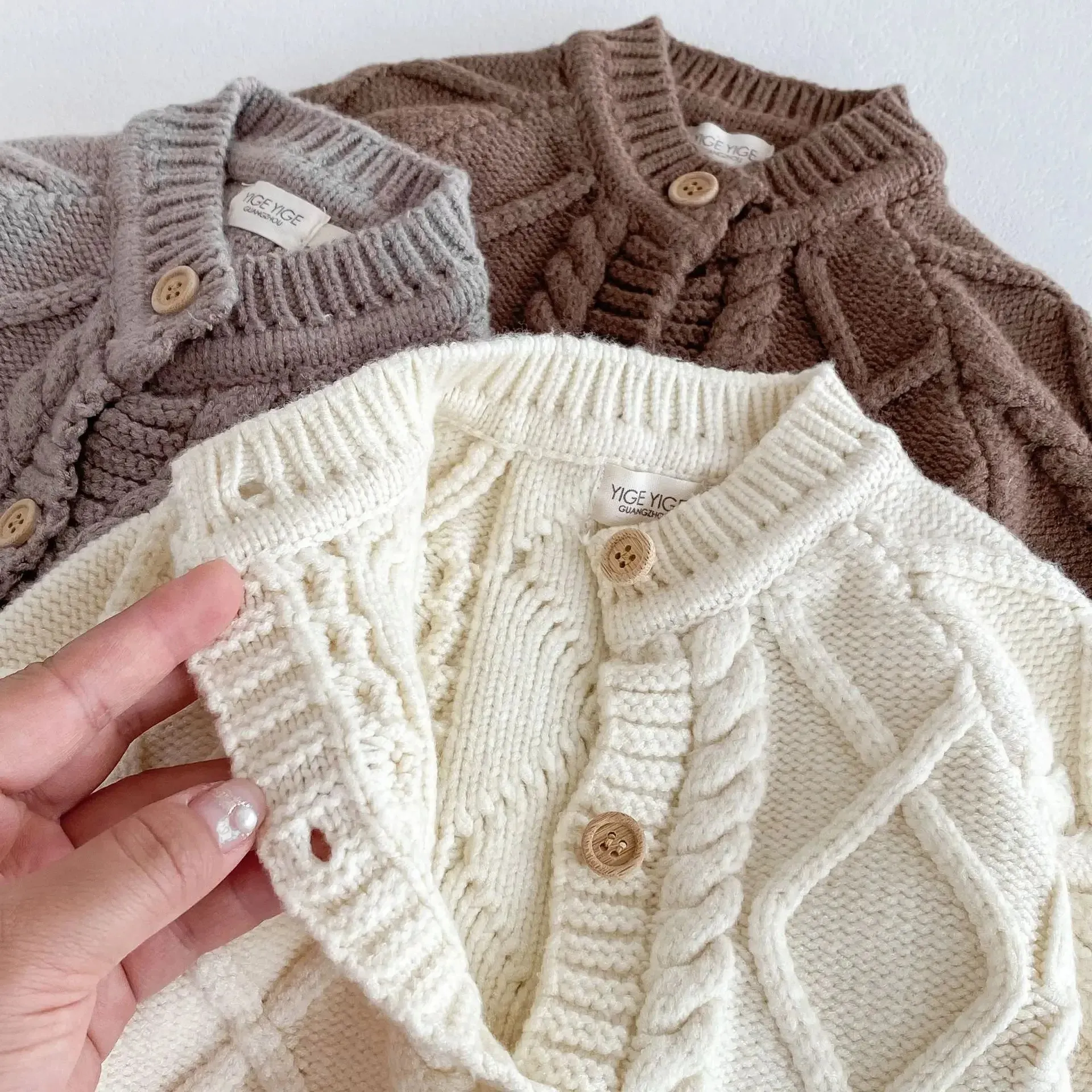 Thick Cable Knit Cardigan