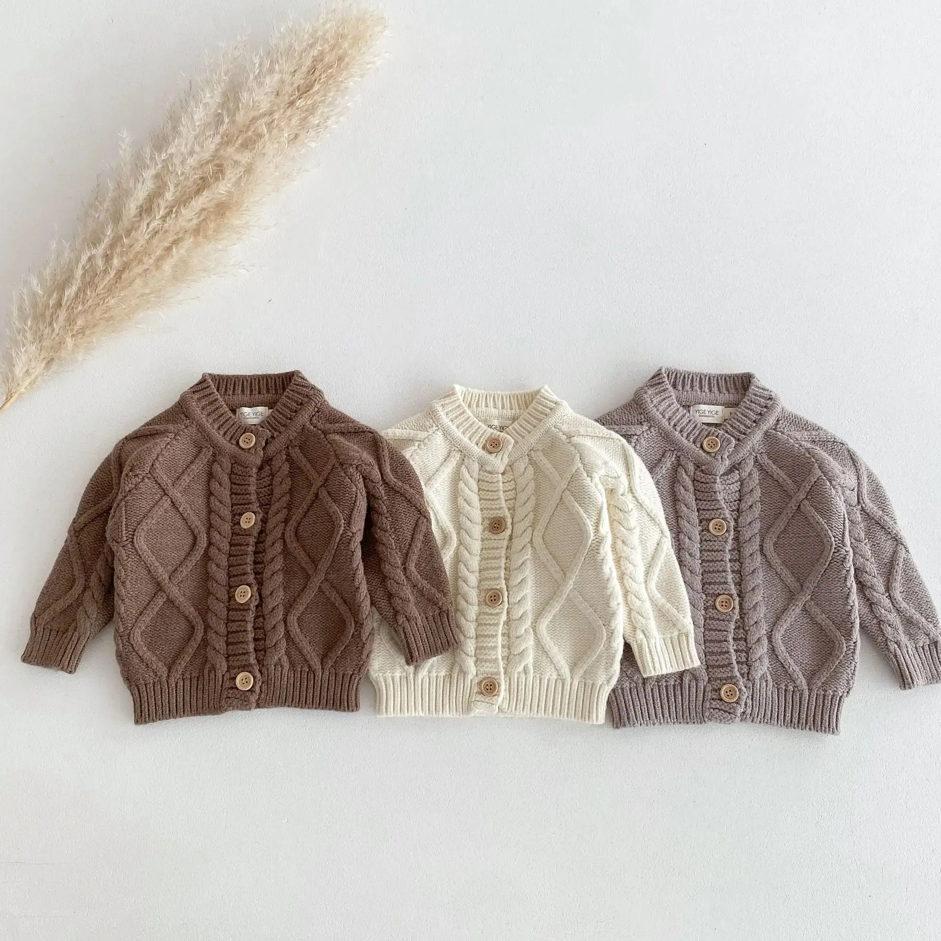 Thick Cable Knit Cardigan