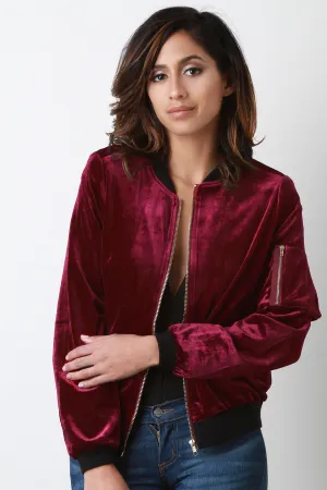 Velvet Bomber Jacket