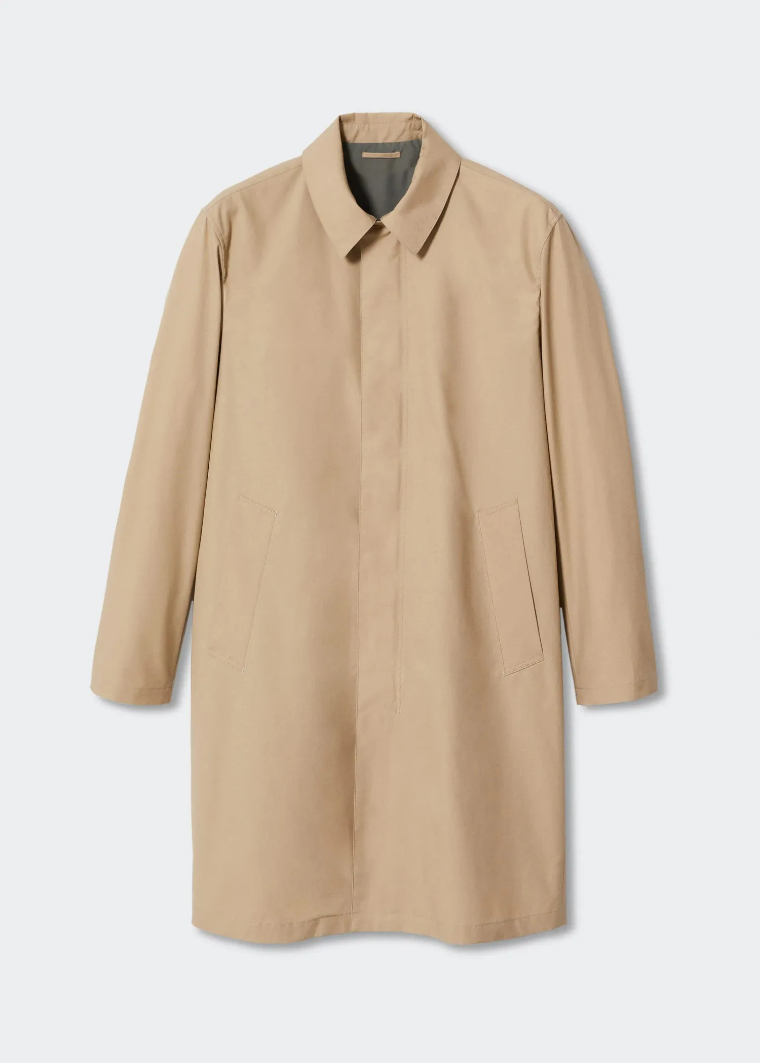 Water-repellent cotton trench coat