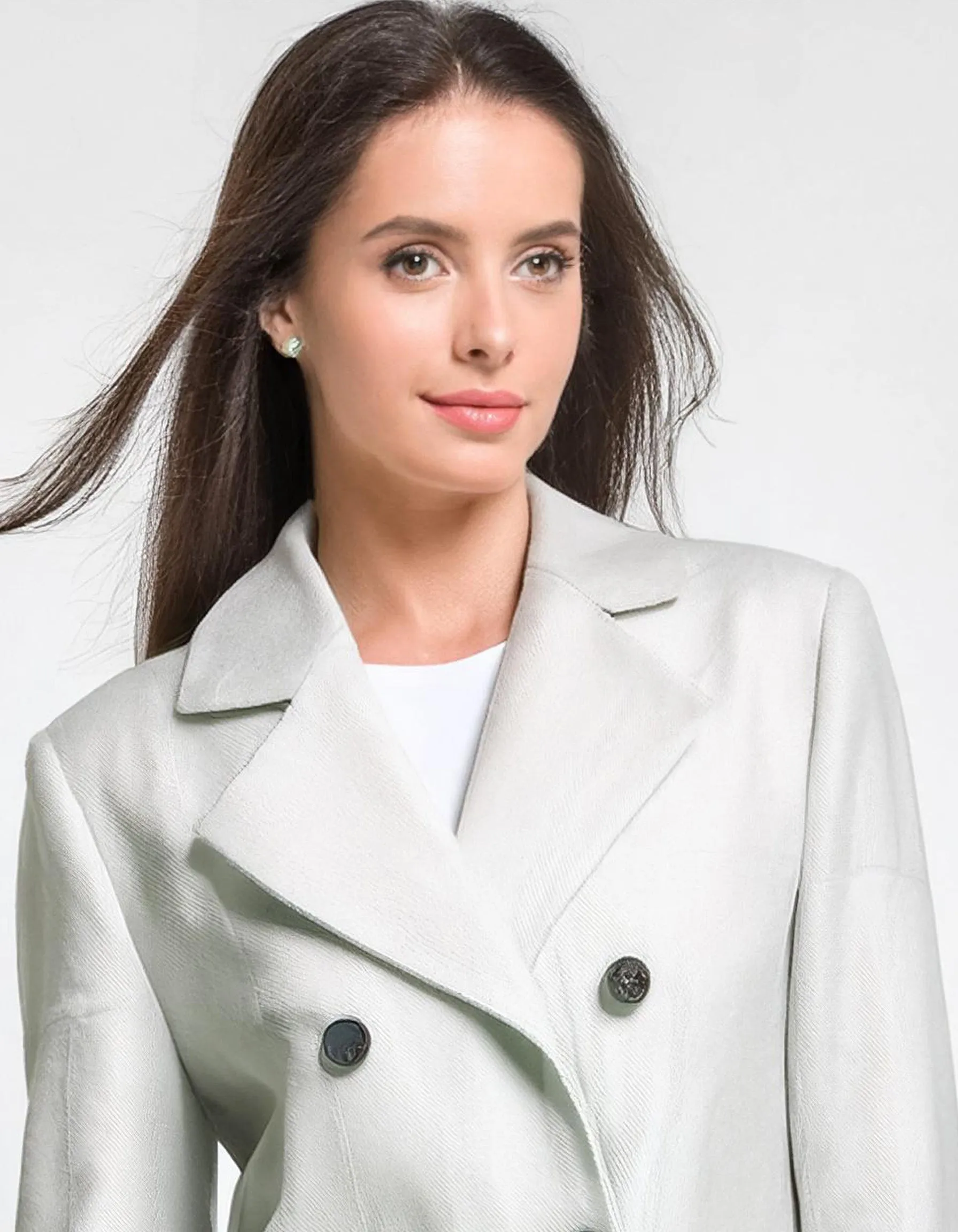 Winter White Wonder Peacoat