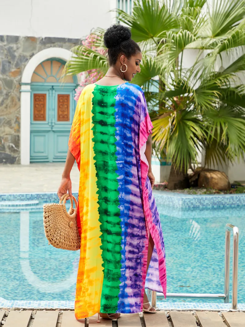 Women's  Stylish Beach Wear Rayon Kaftan Dress