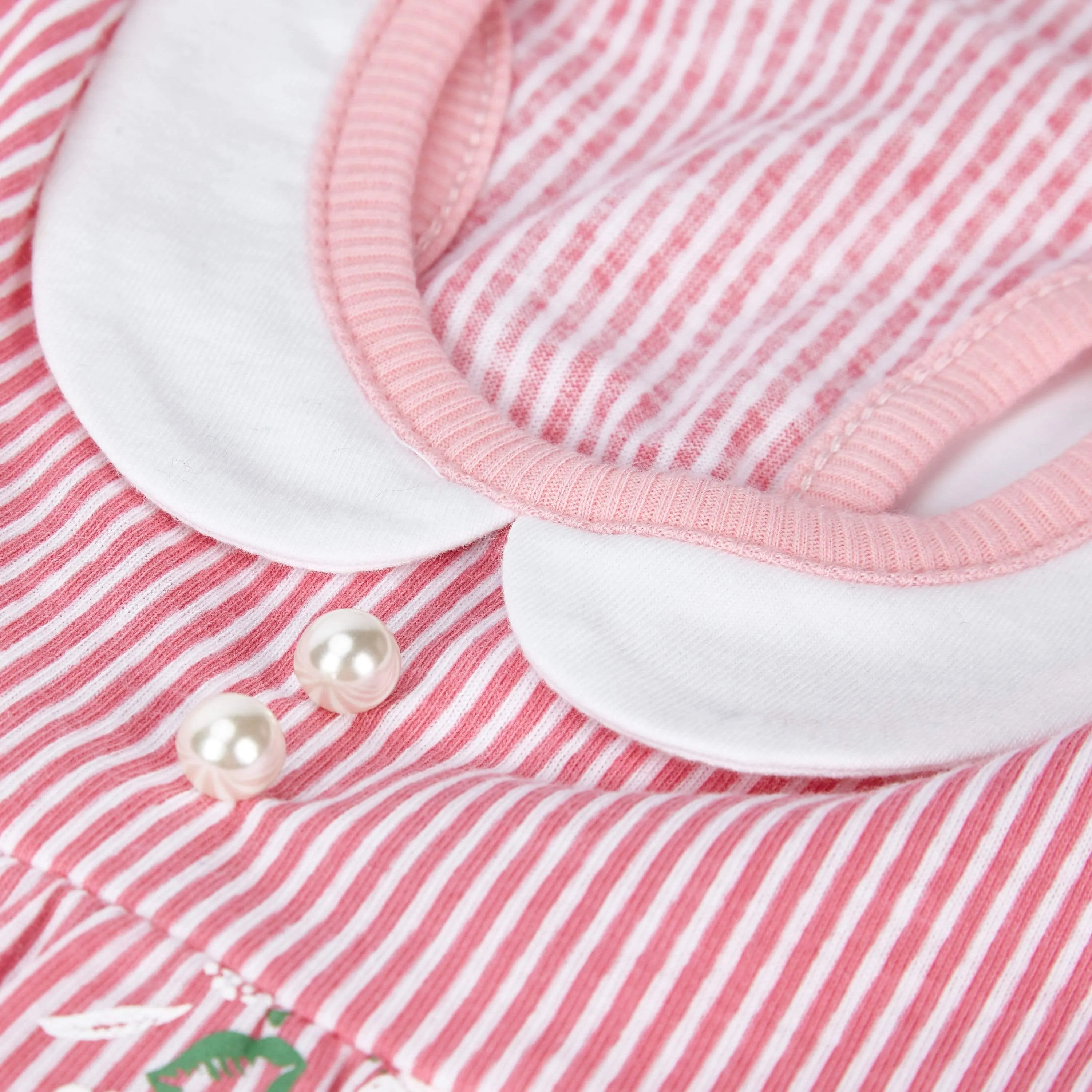 Wonderland Floral Dog Dress in Pink Stripe