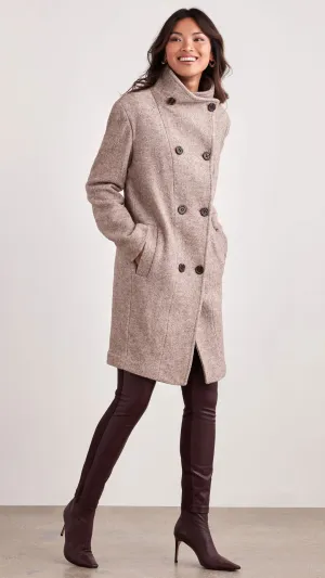 WOOL BOUCLE PEA COAT