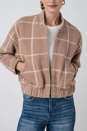 Z Supply Lex Plaid Bomber Jacket